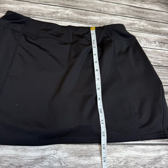 Tangerine Women's Black Athletic Mini Skirt S SM Small Zipper Pocket Mid Rise - Picture 10 of 12
